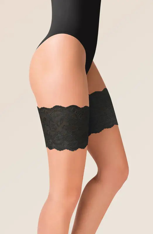 Elevate Your Elegance with Gabriella Lace Thigh Band 509 Black