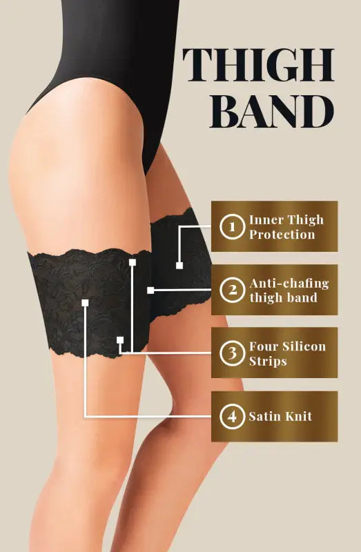 Elevate Your Elegance with Gabriella Lace Thigh Band 509 Black