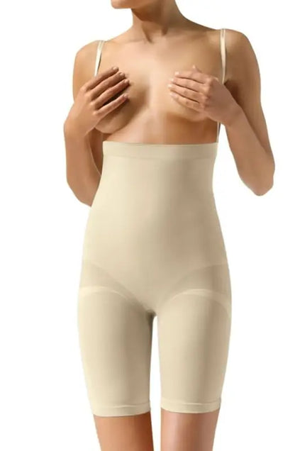 Elevate Your Style with High Waist Long Shaping Shorts Skin