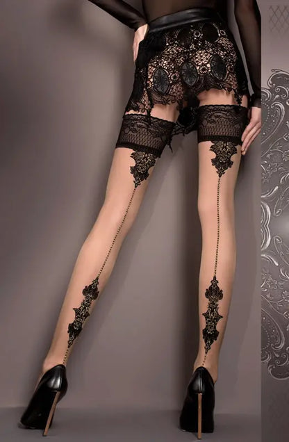 Embrace Elegance with Ballerina 419 Stunning Hold Ups Nero