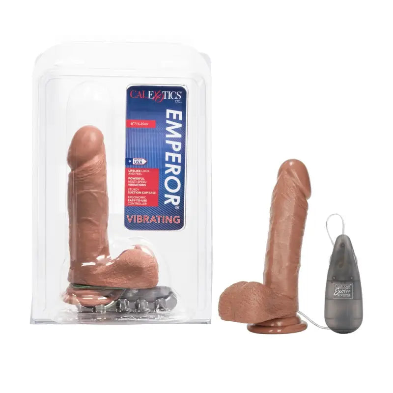 Embrace Ultimate Pleasure with the Emperor 6 Inch Vibrator Flesh Brown