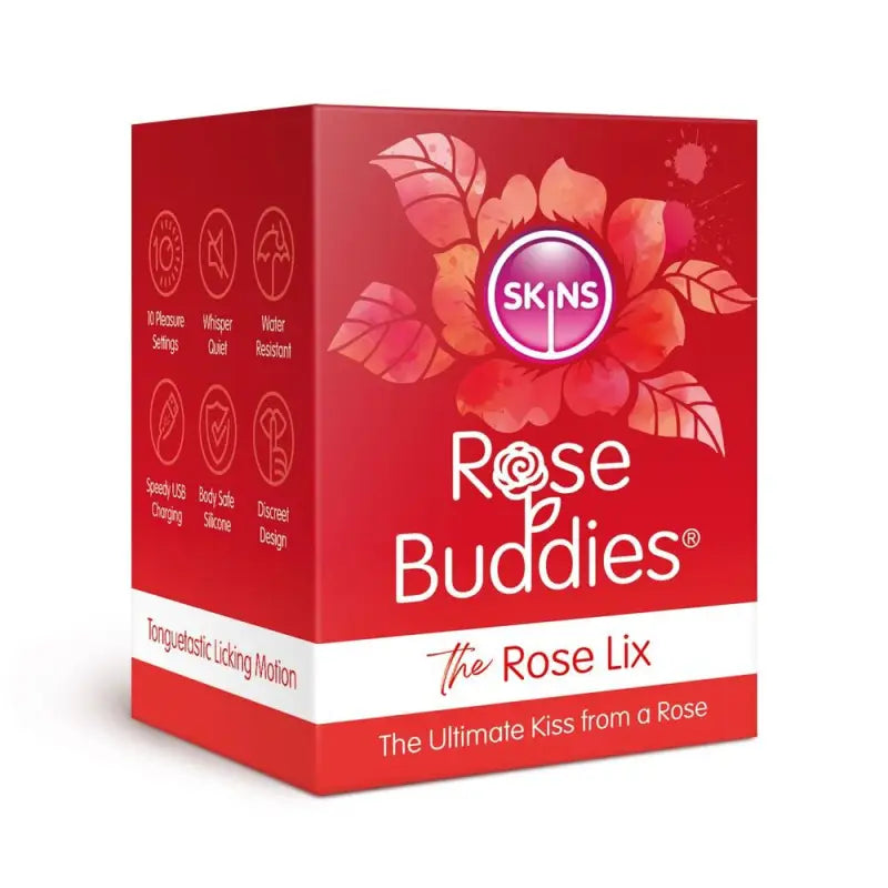 Experience Bliss with Skins Rose Buddies Flix Clitoral Massager Red