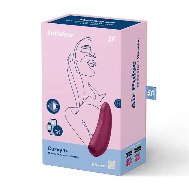 Experience Bliss with the Satisfyer App Enabled Curvy 1 Plus in Rose Red