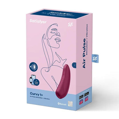 Experience Bliss with the Satisfyer App Enabled Curvy 1 Plus in Rose Red