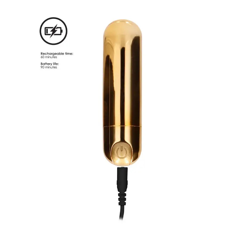 Experience Bliss with the USB Rechargeable Bullet Gold Vibrator