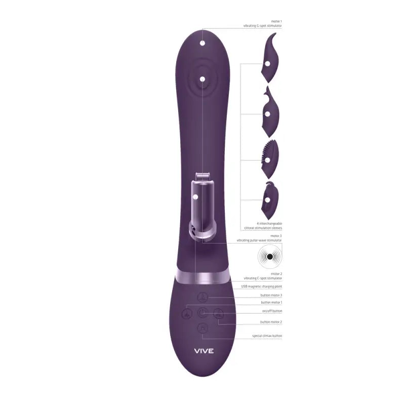 Experience Bliss with Vive Etsu Interchangeable Rabbit Vibrator