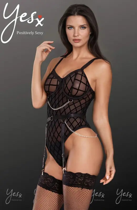 Experience Bold Elegance with the YesX YX846 Black Bodysuit