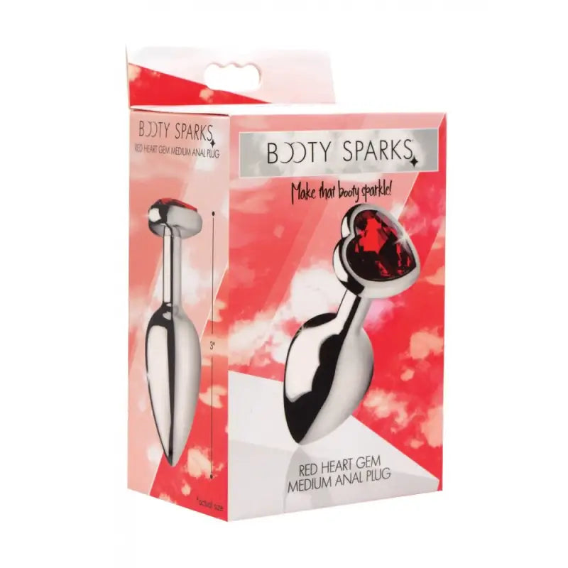 Experience Delight with the Sparks Red Heart Medium Anal Plug