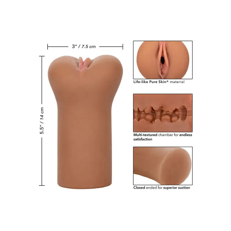 Experience Ecstasy with the Boundless Vulva Masturbator Flesh Brown