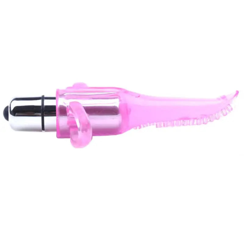Experience Ecstasy with the Clear Pink Vibrating Tongue Finger Vibrator