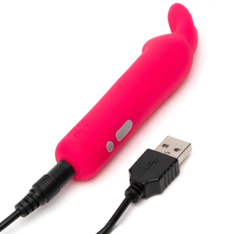 Happy Rabbit Rechargeable Vibrating Bullet - Pink