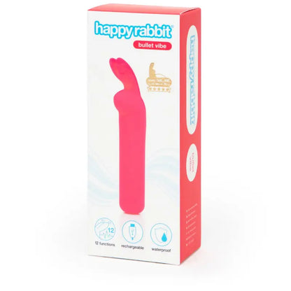 Happy Rabbit Rechargeable Vibrating Bullet - Pink