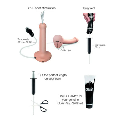 Strap On Me - Squirting Cum Dildo Semi-Realiste Vanilla - L