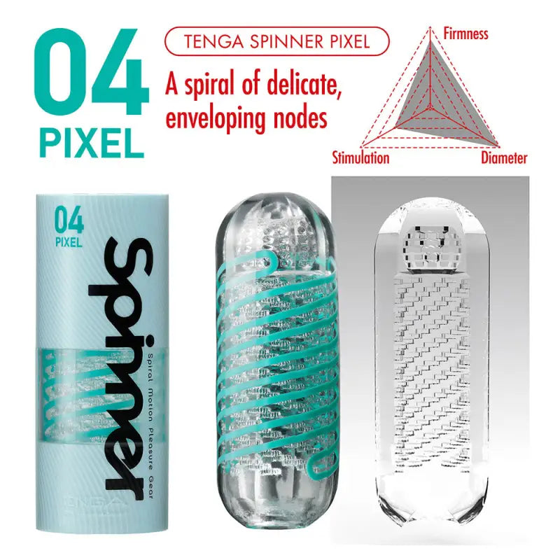 Experience Ecstasy with the Tenga 04 Pixel Spinner Masturbator