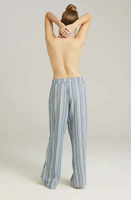 Experience Elegance with All-New Relaxed-Fit Classic Trouser French Navy Stripe