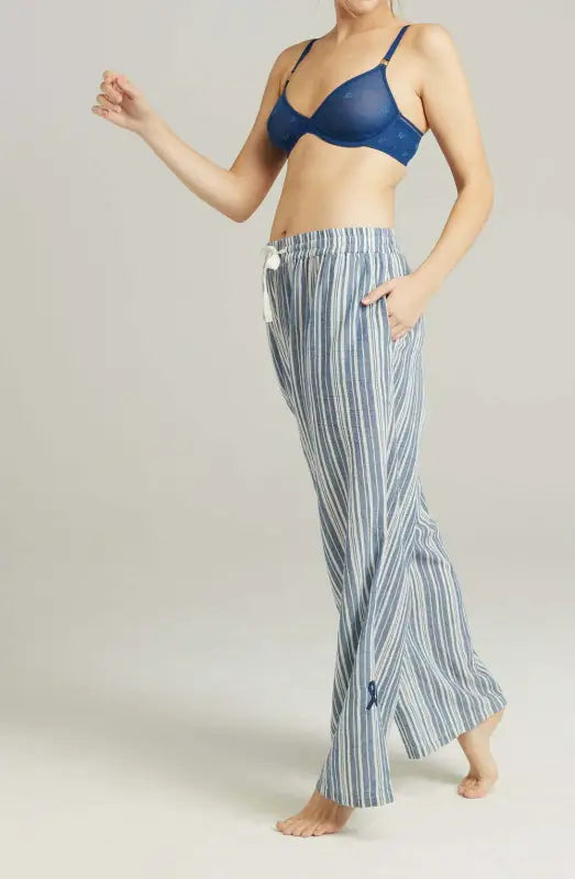 Experience Elegance with All-New Relaxed-Fit Classic Trouser French Navy Stripe
