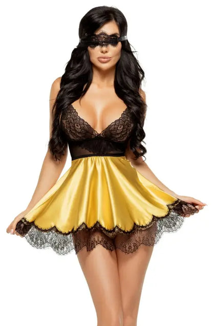 Experience Elegance with Beauty Night BN6544 Eve Chemise Gold Set