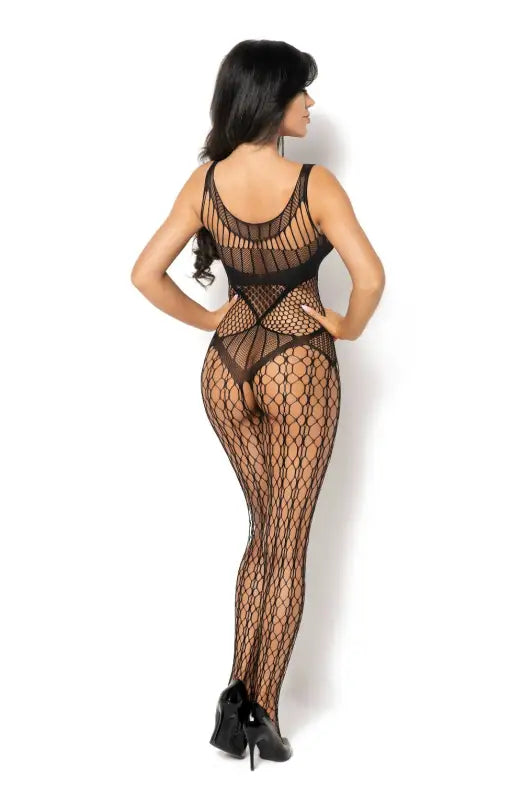 Experience Elegance with Beauty Night BN6581 Juliya Black Bodystocking Design - One Size (S-L)