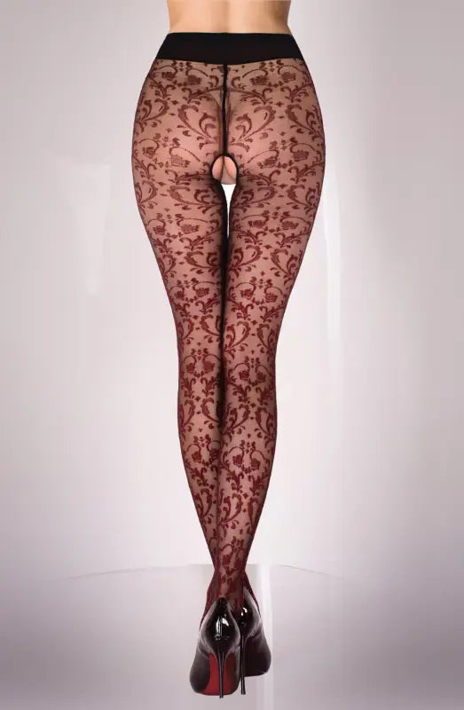 Experience Elegance with Black Secret BS135 Crotchless Tights