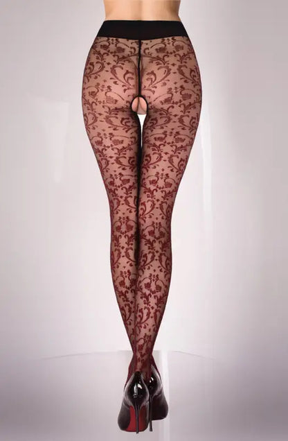 Experience Elegance with Black Secret BS135 Crotchless Tights