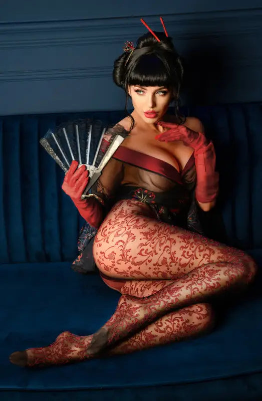 Experience Elegance with Black Secret BS135 Crotchless Tights