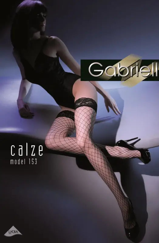 Experience Elegance with Gabriella Kabaretta Calze 153-222 Hold Ups Red