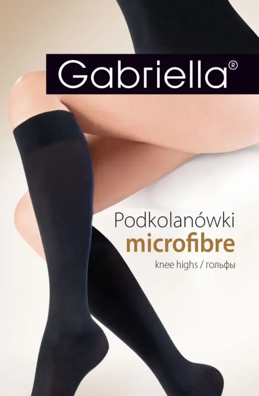 Experience Elegance with Gabriella Microfibre Knee Highs Grafit - One Size
