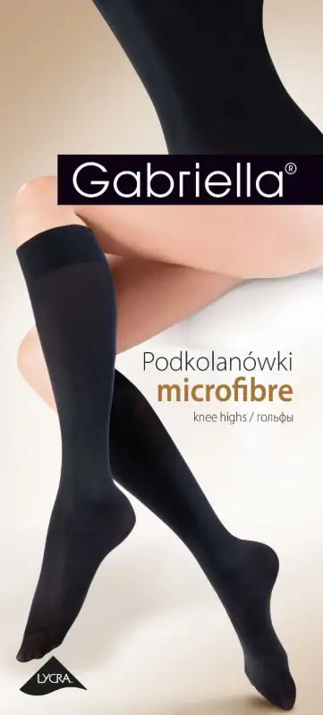 Experience Elegance with Gabriella Microfibre Knee Highs Grafit - One Size