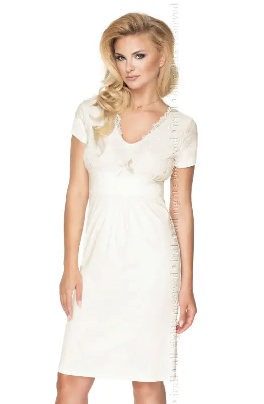 Experience Elegance with the Irall Gia Cream Nightdress