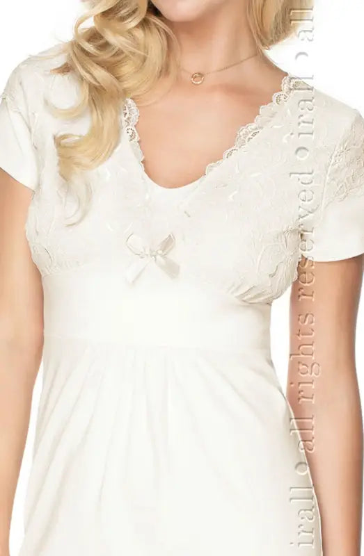 Experience Elegance with the Irall Gia Cream Nightdress