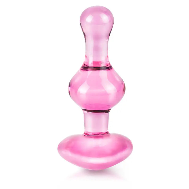 Experience Elegance with the Pink Heart Glass Butt Plug