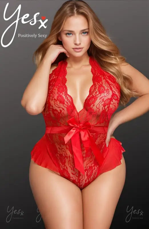 Experience Elegance with the YesX YX856Q Hot Red Teddy for Confident Women