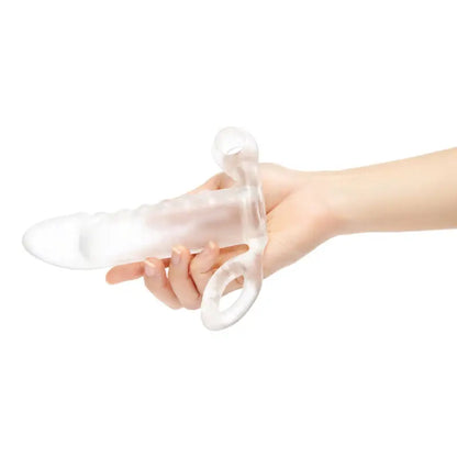 Experience Enhanced Pleasure with Clear Penis Vibrating Inch Extender