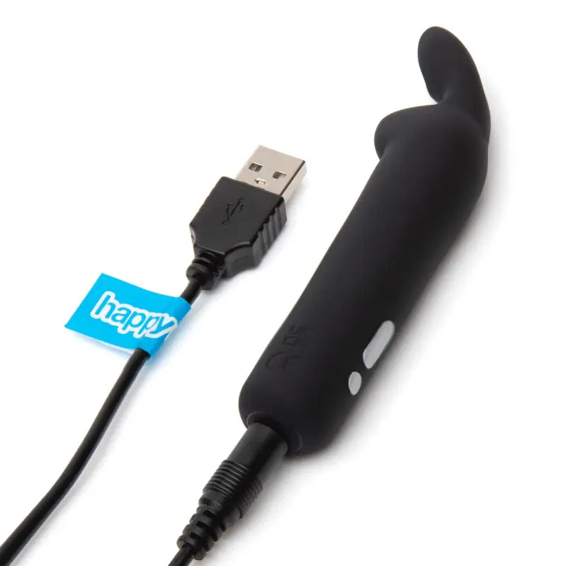 Happy Rabbit Rechargeable Vibrating Bullet - Black