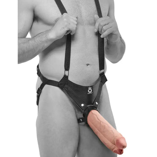 Experience Intense Pleasure with King Cock Flesh Two Cocks Hole Hollow StrapOn