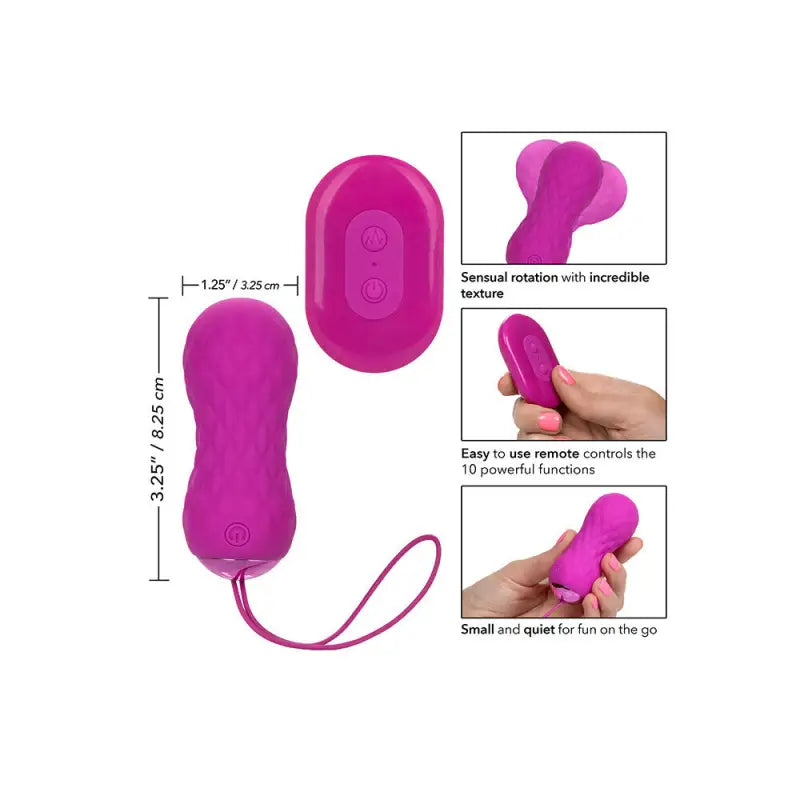 Experience Intense Pleasure with Slay SpinMe Remote Control Textured Bullet