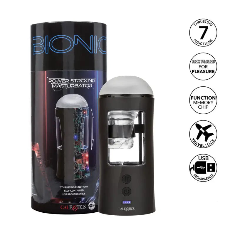 Experience Intense Thrusting Action with Bionic Power Stroker Masturbator