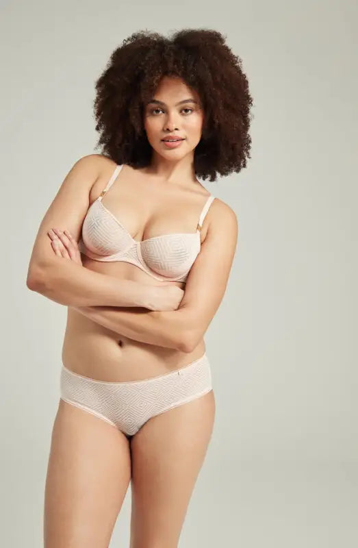 Experience Luxurious Comfort with Sheer Deco Hipster Brief Blush Pink