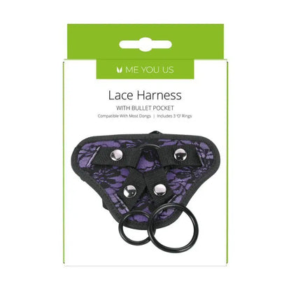 Experience Pleasure with Me You Us Lace Harness and Bullet Pocket O-Rings