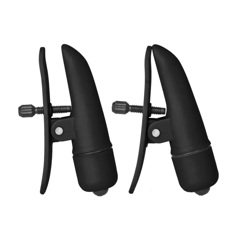 Experience Pleasure with Nipplettes Vibrating Black Nipple Clamps