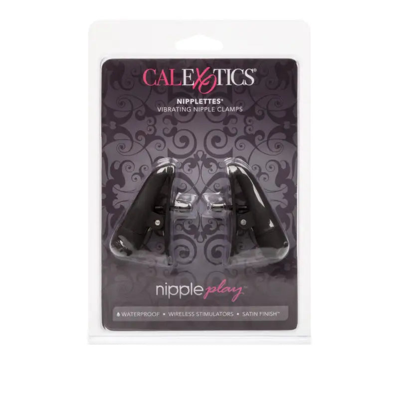 Experience Pleasure with Nipplettes Vibrating Black Nipple Clamps