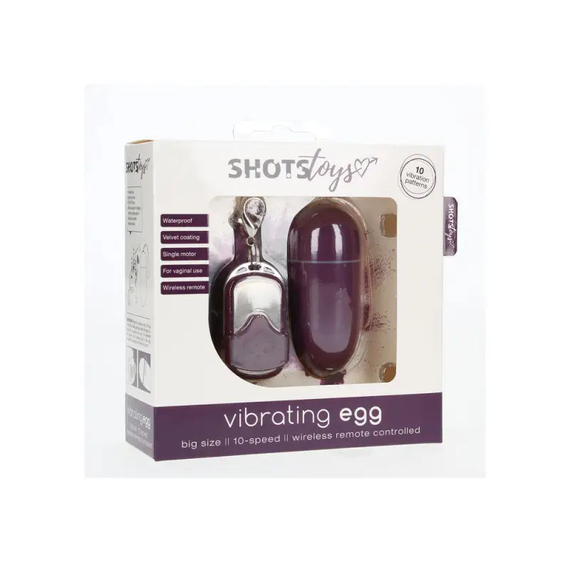 Experience Pleasure with the 10 Speed Remote Vibrating Egg Big Purple