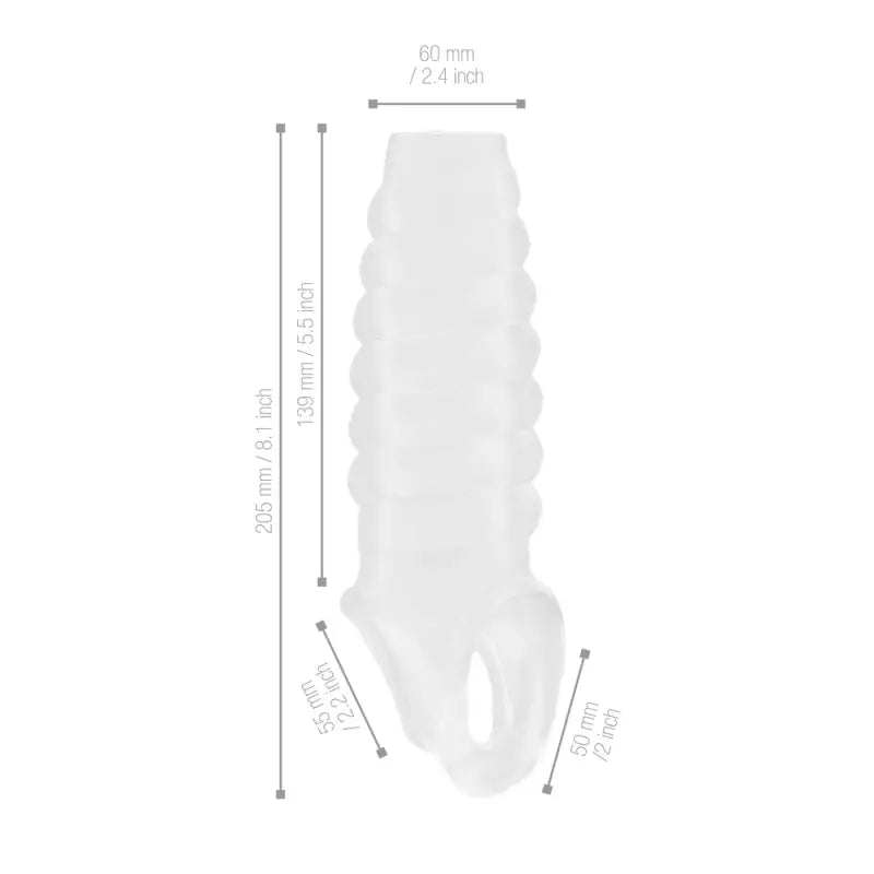 Experience Pleasure with the Dong Sleeve Transparent Featuring a Ball Strap