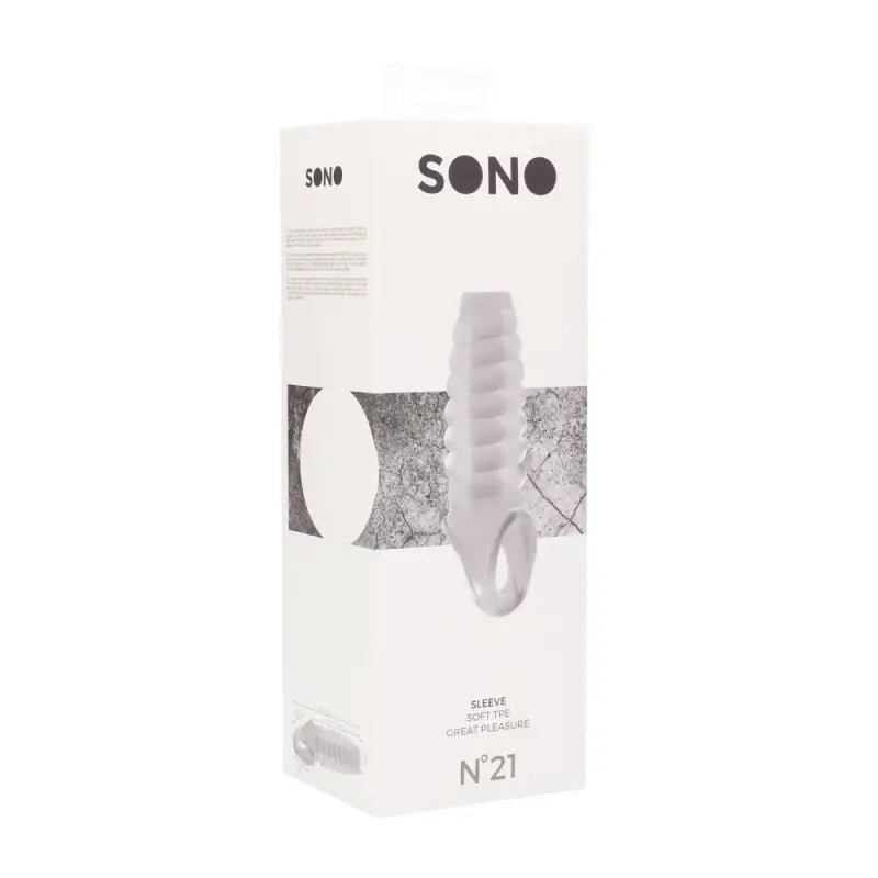 Experience Pleasure with the Dong Sleeve Transparent Featuring a Ball Strap
