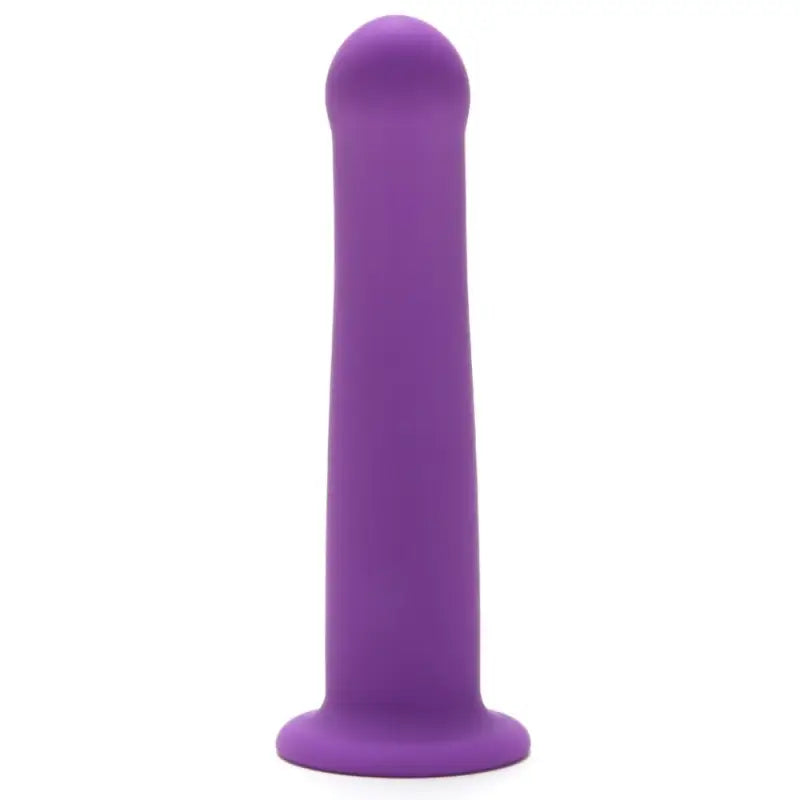 Experience Pleasure with the Me You Us 7 Inch Purple Curved Silicone Dildo