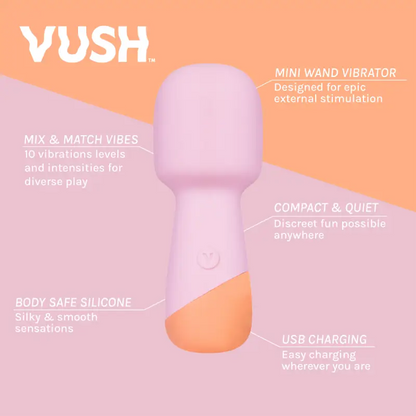 Vush - Peachy Mini Wand Massager 