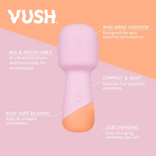 Vush - Peachy Mini Wand Massager 