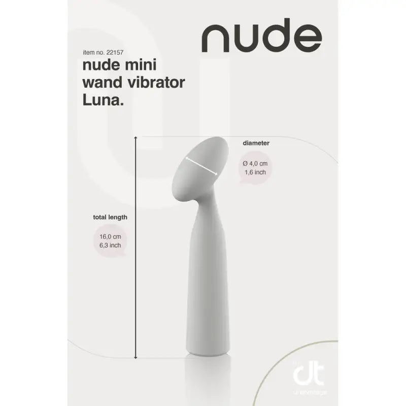 Experience Pure Pleasure with the Nude Luna Mini Wand Vibrator