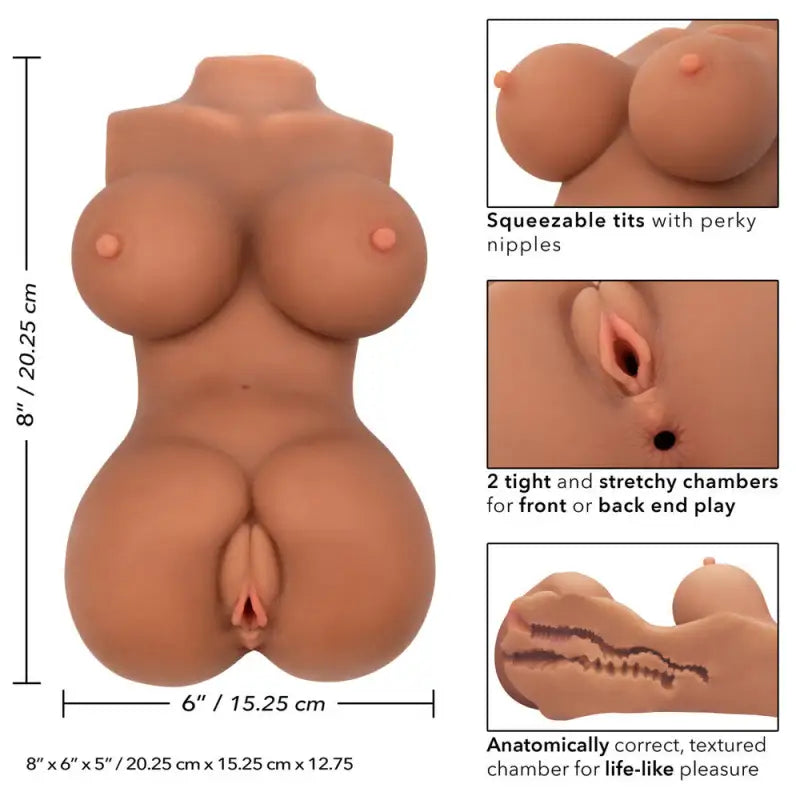 Experience Ultimate Pleasure with Body Banger Flesh Brown Masturbator