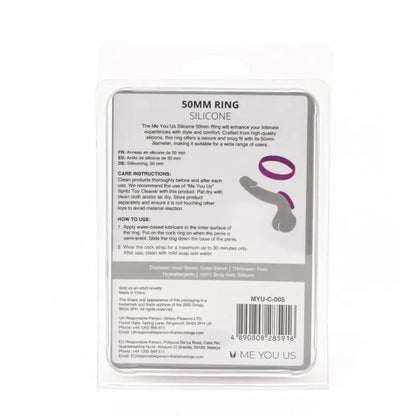 Experience Ultimate Pleasure with Me You Us Silicone 50mm Ring
